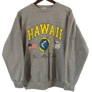 John Galt Brandy Melville Gray Erica HAWAII USA Crew Neck Sweatshirt